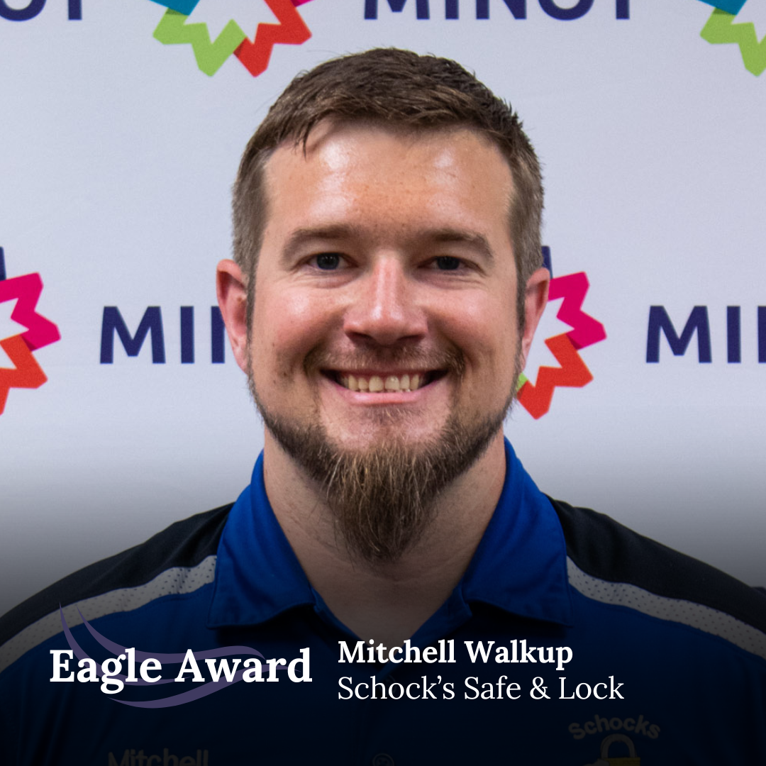 Mitchell’s nominator has been incredibly appreciative of his attention to detail, reliability, and overall helpful attitude each time that he has worked with their company, and they are grateful that Schock’s Safe & Lock has him on the team. “He’s done an excellent job organizing our file, staying on top of updates, and adjusting to changes quickly. He communicates clearly, is friendly, and always thinks a step ahead to make sure the system works for us now and in the future.”  