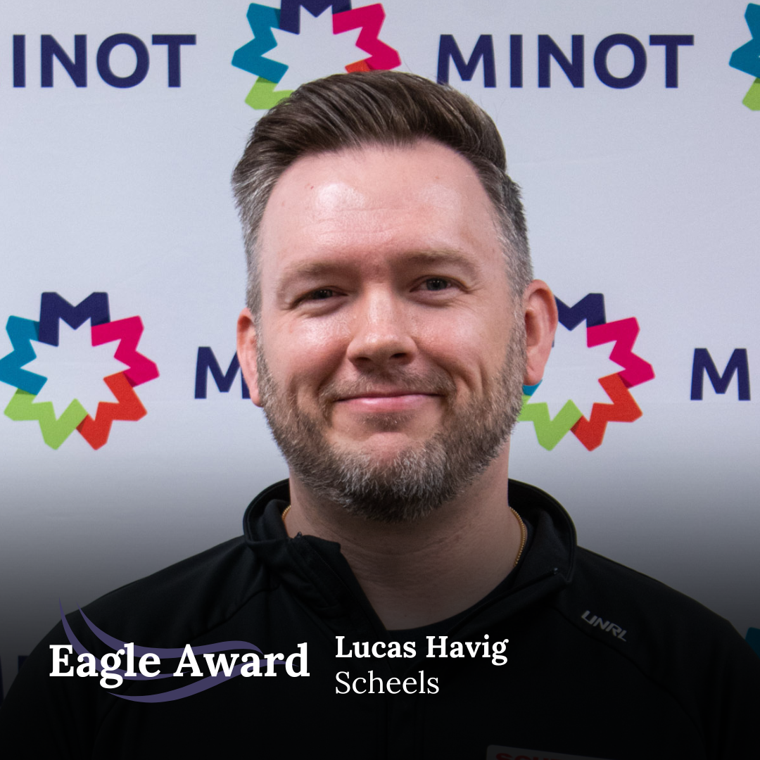 Teachers are always searching for new opportunities for their students, and when it came to a Business Finance class, Lucas’s nominator thought that a field trip to Scheels of Minot might be a good fit. After reaching out and speaking with Lucas, his nominator was blown away by Lucas’s ambition to help out. 