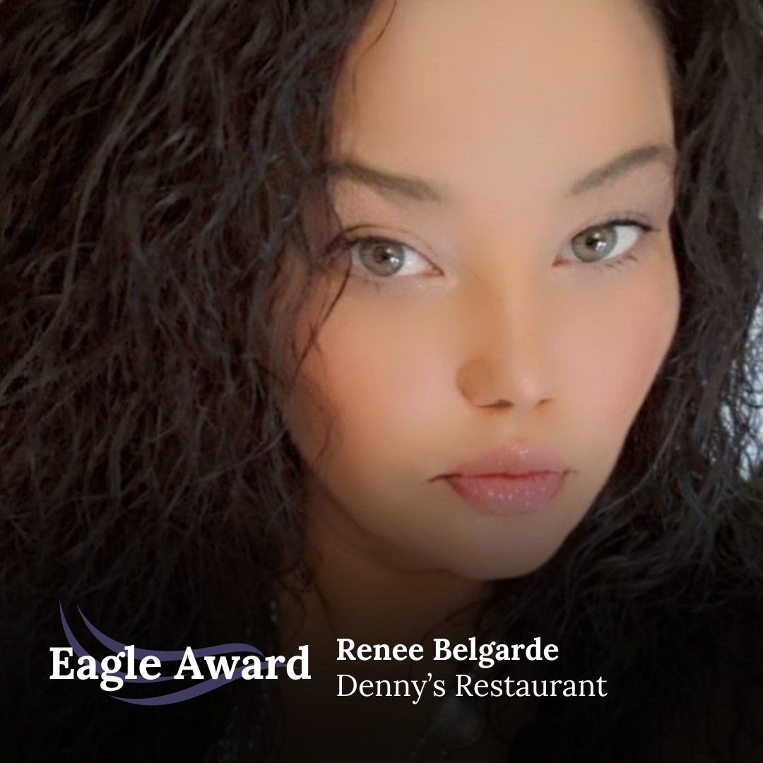 Renee’s nominator was blown away by her customer service and attitude. “She was attentive, efficient, and even offered us ‘to-go’ refills of our soda and coffee. Not only was she a great server, she was working hard clearing and wiping down tables as they opened up in order to get the next group seated. However, what really stood out about Renee was the kindness and compassion she demonstrated to an elderly customer at a nearby table. When his party was called to be seated, she escorted him to the table. She is a true example of customer service and going above and beyond!  