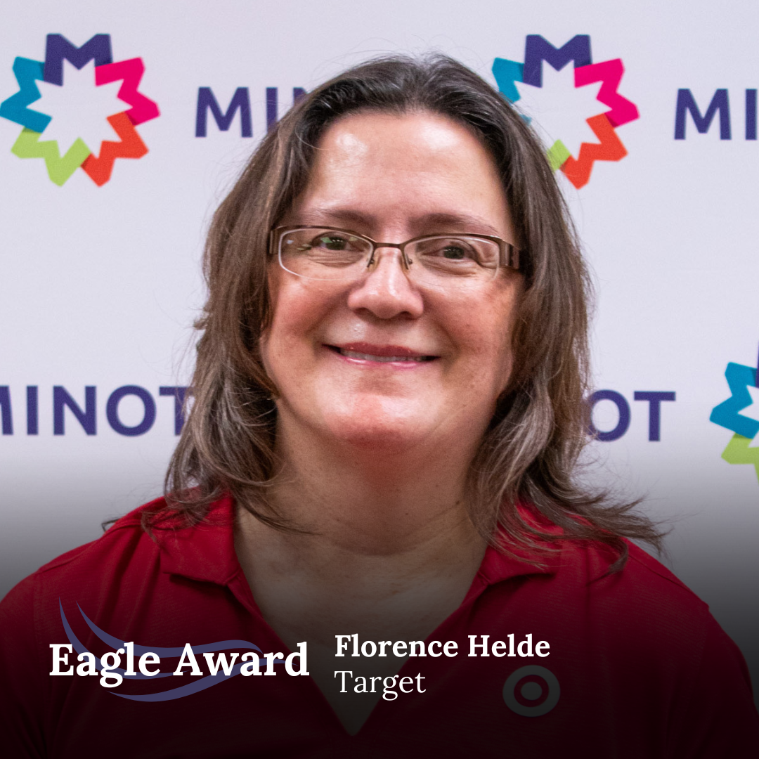 Florence’s nominator noted that she’s always in the self-check out area at Target and consistently goes out of her way to make sure each customer’s purchase goes as smoothly as possible. “I was struggling with my ‘circle’ app, and she was so patient and helpful in getting me through my transaction. She has a way of making you feel special – regardless of all my questions! I’ve noticed she treats all customers with the same gracious, willing spirit. She never stands around; she is always busy with helping customers, and also keeping the area neat and clean. It’s always a pleasant shopping experience at Target and she is one of the main reasons I continue to shop there. Dedicated, hardworking, committed, loyal employees like Flo are hard to find these days.”  