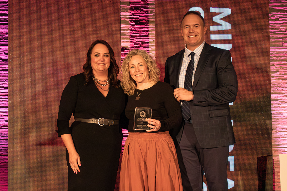 The Impact Award for Outstanding Leadership was presented to Jessica Ackerman of Local Motives.