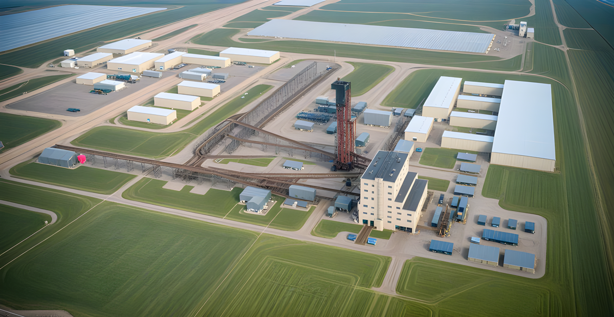 A rendering of the North American Iron pig iron manufacturing facility planned to be constructed in northeast Minot.