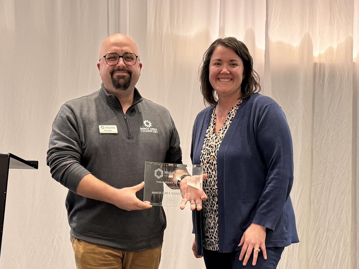 Minot Area Chamber EDC Earns Regional Recognition for Public Policy Impact